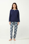 Vamp - Dámske teplé pyžamo 21433 - Vamp blue patriot XL