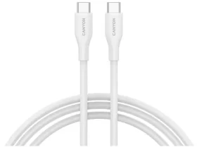Canyon CC60SC10 biela / Kábel / USB-C - USB-C / 1 m / PD 60 W / 480 Mbps (CNS-CC60SC10W)