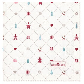 GREEN GATE Bavlnený obrúsok Clarina White 40 x 40 cm