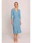 Šaty S396 tyrkysovo modré - Stylove M