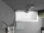 MEXEN/S - Cube obdĺžniková vaňa 170 x 80 cm s panelom + vaňová zástena 60, transparent, chróm 550517080X9506000001