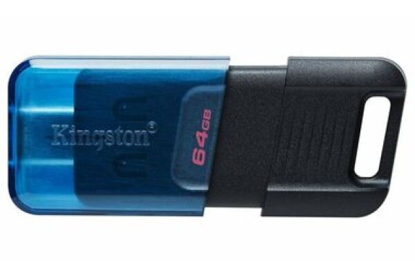 Kingston DataTraveler 80 64GB čierna / Flash Disk / USB 3.2 Gen 1 - (USB-C 3.0) (DT80M/64GB)