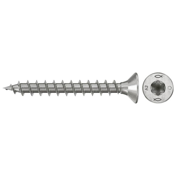 Fischer 574056 skrutky do drevotriesky 3 mm 35 mm TX Nerezová oceľ 200 ks; 574056