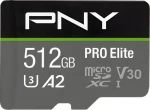 PNY PRE Elite microSDXC 512 GB / Pamäťová karta / Class 10 / UHS-I U3 / V30 / A2 (P-SDUX512U3100PRO-GE)