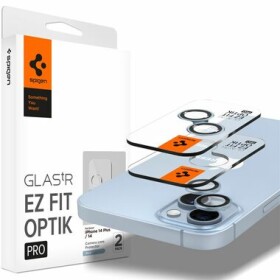 Spigen Glass TR EZ Fit Optik Pre ochranné sklo na fotoaparát pre Apple iPhone 15 15 PLUS 14 14 PLUS 2ks modrá (AGL07166)