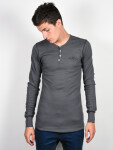 Ride Henley CHARCOAL pánske tričko dlhým rukávom