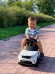 Mamido Jeździk na batérie chodítko pchacie auto 3v1 Land Rover Discovery, veľké auto pre deti, biele