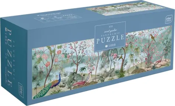 INTERDRUK Panoramatické puzzle Secret Garden: Vtáčí svet