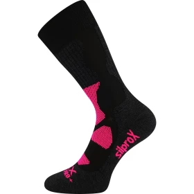 VOXX Etrex ponožky čierno-ružové 1 pár 35-38 118227