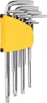 Deli Tools EDL3091 Sada inbusových kľúčov / T10 amp; T15 amp; T20 amp; T25 amp; T27 amp; T30 amp; T40 amp; T45 amp; T50 (EDL3091)