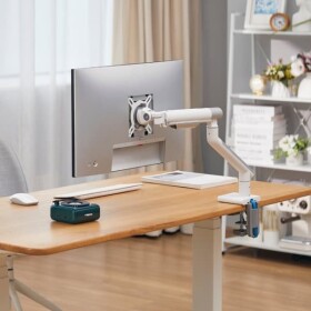 Alterzone Arm One USB Aluminum Monitor Arm, 2 x 3.0 USB Ports, Wei