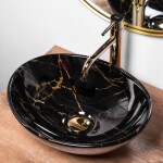 REA - UMÝVADLO NA DOSKU SOFIA BLACK MARBLE REA-U5611