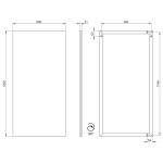 SAPHO - AROWANA zrkadlo v ráme, 120x60cm, čierna mat AWB1260