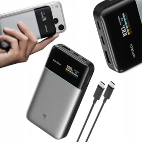 Cuktech PB150S 100W PowerBanka sivá / 15000mAh / 2x USB-C + USB-A (6977556351112)