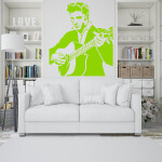 Veselá Stena Samolepka Elvis Presley Farba: ružová, Veľkosť: 100 x 93 cm