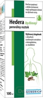 GENERICA Hedera bylinný perorálny roztok 100 ml