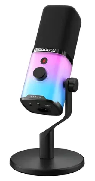 Maono PD100X čierna / Dynamický mikrofón / XLR / USB-C / 40 - 16000 Hz / RGB (PD100X RGB)
