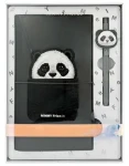 Nimmy Big Eyed Pet 2.0 Panda čierna / Zápisník s perom / 2v1 / motív panda (N-XDY-SZB-06)