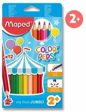 Maped Pastelky trojboké Jumbo Color#39;Peps 12ks (24015)