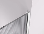 CERANO - Sprchová zástena Walk-in Crystal TL/P - 8 mm - bezvzperový systém - biela matná, ryhované sklo - 160x80x200 CER-8050BD5450