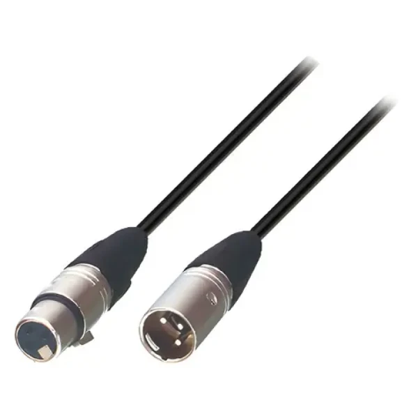 Tasker Repro kábel XLR 3pin (M) - XLR 3pin (F) čierny / Audio kábel / 3 m / OFC tienený (300786 BLACK)