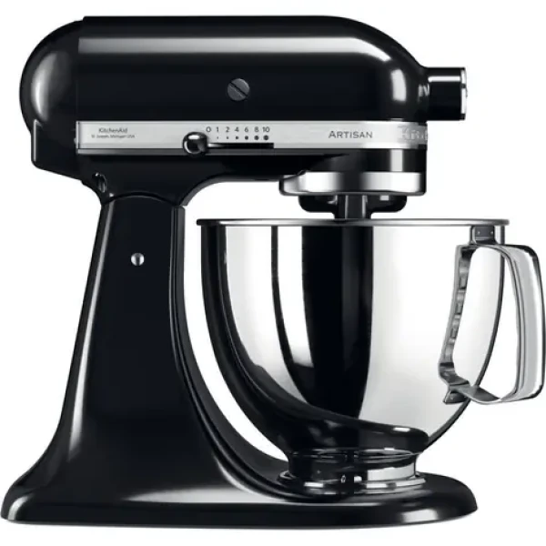 KitchenAid 5KSM125EOB čierna / Kuchynský robot Artisan / 300 W / 4,8 L / 10 rýchlostí (5KSM125EOB)