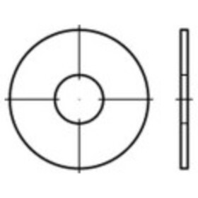 Podložky k blatníku 10.5 mm 35 mm ocel glavanizované zinkom 200 ks TOOLCRAFT 159284; 159284