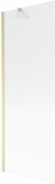 MEXEN/S - Next vaňová zástena FIX 70 x 150, prúžky, zlatá kartáčovaná 895-070-000-00-09-55
