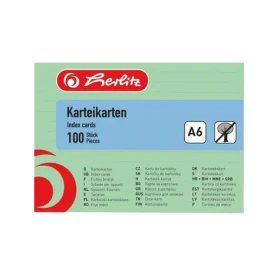 Herlitz Linkované kartičky A6 / 100 ks / zelená (1150655)