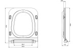 CERSANIT - WC SEDADLO CREA ŠTVOREC DUROPLAST ANTIB. SoftClose / JEDNO TLAČIDLO K98-0178