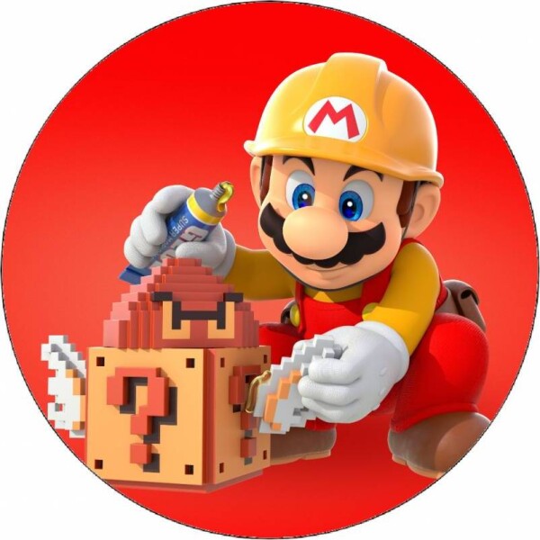 Jedlý papier Super Mario a domček 19,5 cm - Pictu Hap - Pictu Hap