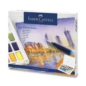Faber-Castell Akvarelové farby s paletkou / 24ks (169724)