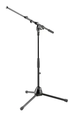 Mikrofónny stojan teleskopický čierny / Stojan na mikrofón / Výška 425-645 mm / Rameno 470-775 mm (259)