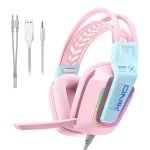 ONIKUMA X13 ružová / Herné slúchadlá / USB / Jack 3.5 mm / RGB / mikrofón (X13 Pink)