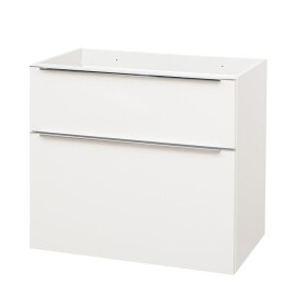 Mereo Mailo, kúpeľňová skrinka 80 cm, biela, elox AL madlo CN511SN