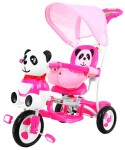 Mamido Detská trojkolka Panda so zvukovými efektmi ružová