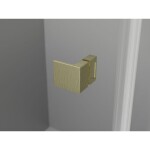 MEXEN/S - Lunar-F L sprchový kút skladacie dvere pravá 90 x 80, transparent, zlato kartáčovaná 836L-090-080-55-00-P