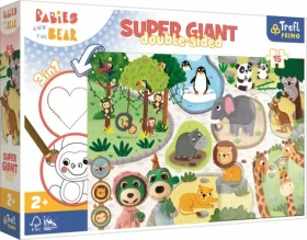 Trefl - Puzzle - Obojstranné puzzle Treflíci a mláďatá v ZOO SUPER GIANT