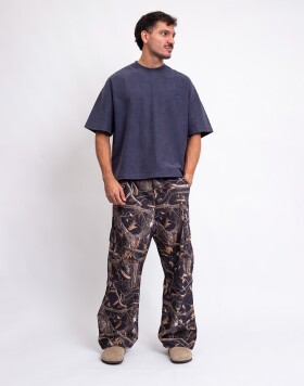 Carhartt WIP Osborn Cargo Pant Camo Feather Tree, Black rinsed L
