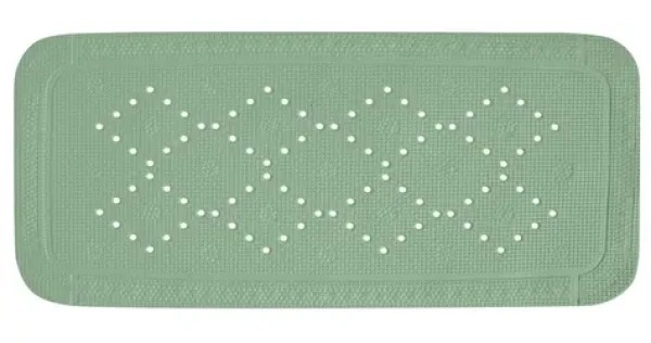 Spirella ALASKA bazalkovo zelená / Protišmyková podložka do vane / PVC / 91 x 36 cm