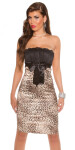 Sexy Bandeau-Cocktaildress with bow blackred 12