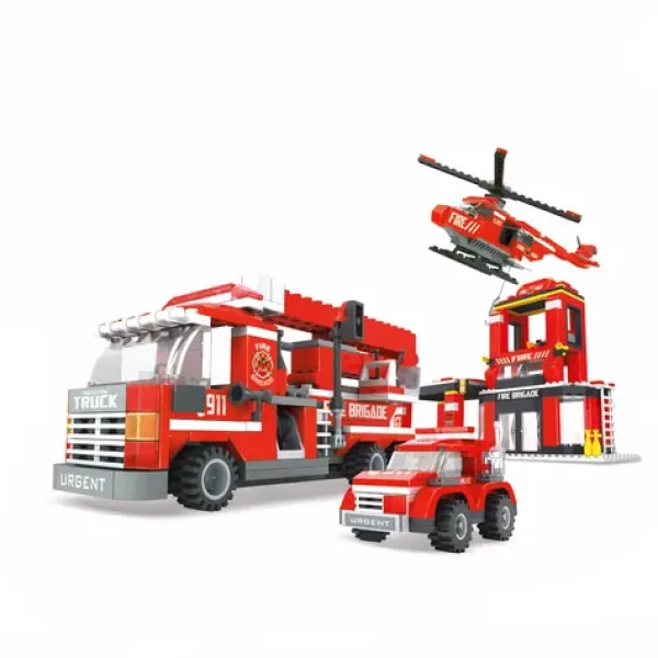 BLOXO 259836 Kompatibilná stavebnica hasiči set 636 ks