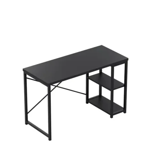 Mark Adler Leader 2.0 čierna / Pracovný stôl / s policami / výška 75 cm / doska 120 x 48 cm (MA-LEADER 2.0 BLACK)