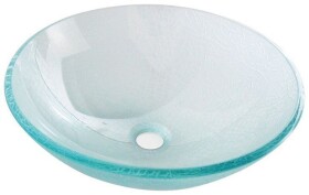 SAPHO - ICE sklenené umývadlo na dosku priemer 42cm, číre s pieskovaním 2501-04