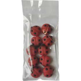 Marcipánová figúrka malé lienky 10ks 2 cm, 27g - Frischmann vyškov - Frischmann vyškov