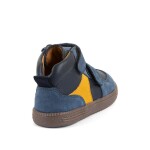 Chlapčenské celoročné kožené členkové barefoot topánky LOOP HIGH-TOPS DARK BLUE Froddo G2110157 - 23