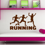 Veselá Stena Samolepka Running Farba: bílá, Veľkosť: 100 x 77 cm