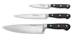 Wüsthof CLASSIC Sada nožov 3 ks / Sada nožov / kuchársky 20 cm / šunkový 16 cm / zeleninový 9 cm (1120160301)