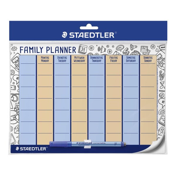 Staedtler rodinný plánovač Lumocolor® family planner set 641 FP 641 FP A4 1 týždeň / 1 strana 1 ks; 641 FP