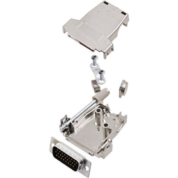 Encitech DSSK15-M-HDP26-K 6355-0085-02 sada D-SUB kolíkové lišty 45 °, 180 ° Pólov: 26 spájkovaný 1 ks; 6355-0085-02